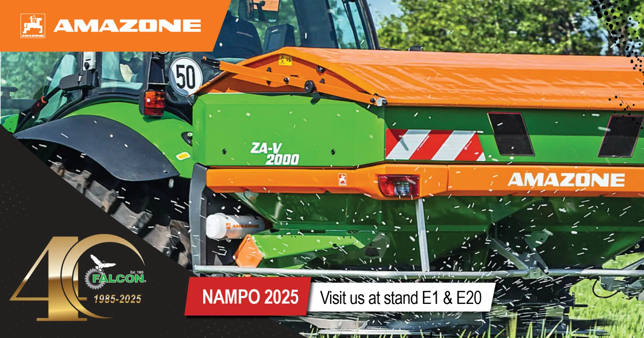 Visit us at NAMPO 2025 – Stands E1 &amp; E20 | Falcon Equipment