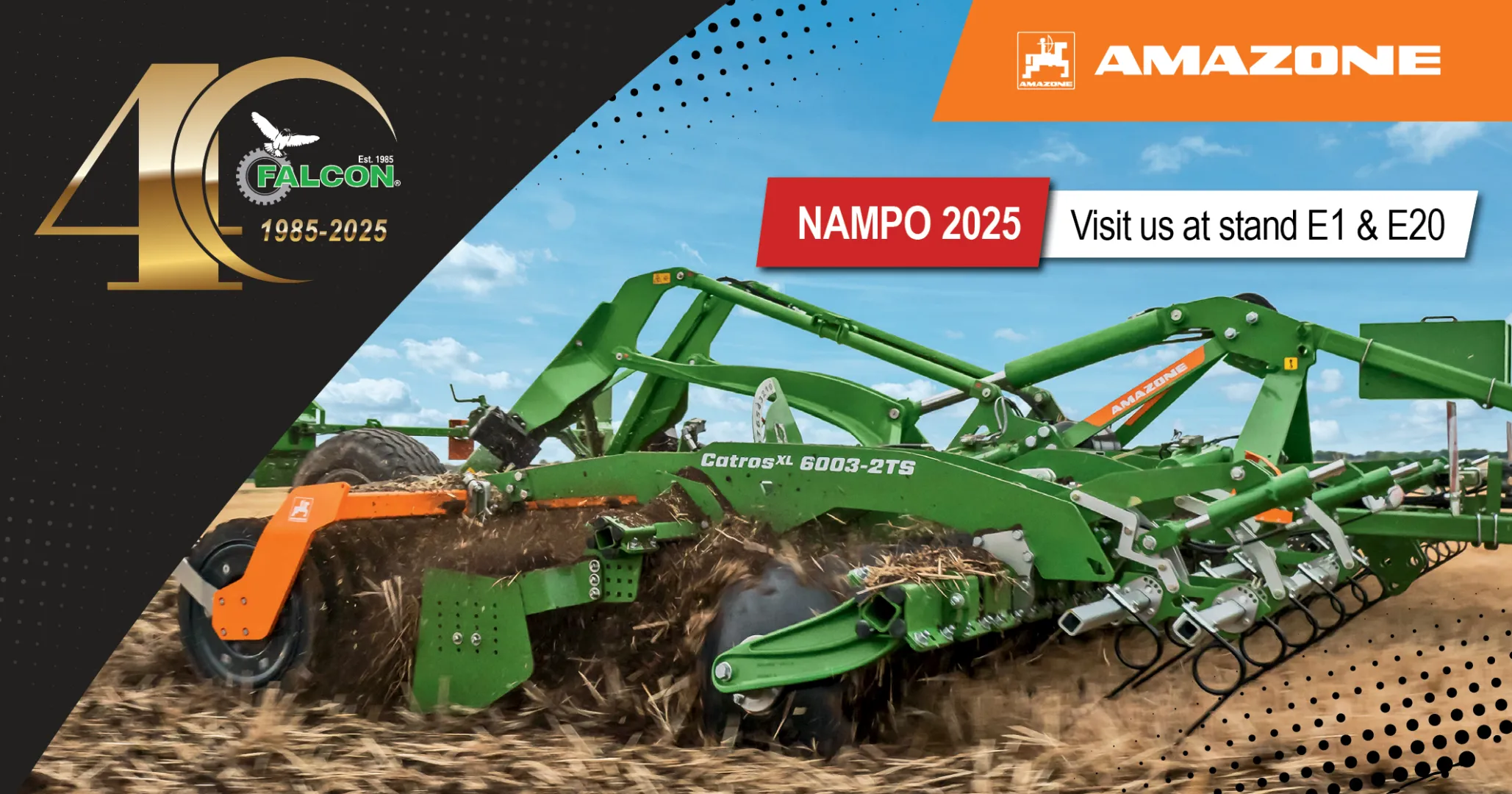 Join Us at NAMPO 2025 – Stands E1 &amp; E20! | Falcon Equipment