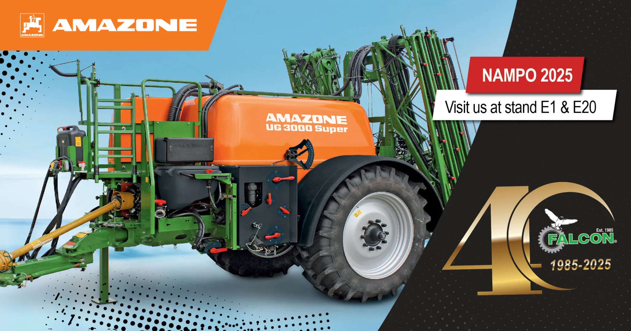 Visit us at NAMPO 2025 | Stands E1 &amp; E20 | Falcon Equipment