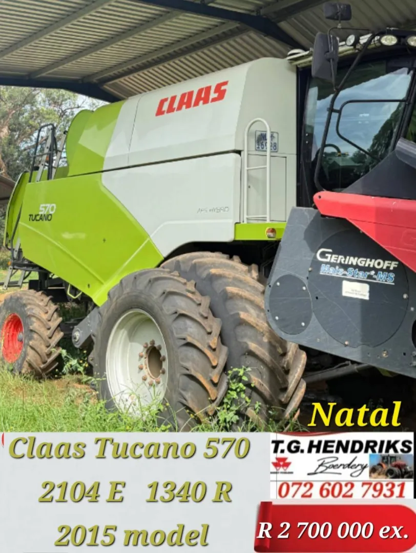 Claas tucano 570 2104 E / 1340 R / 2015 model | T.G. Hendriks
