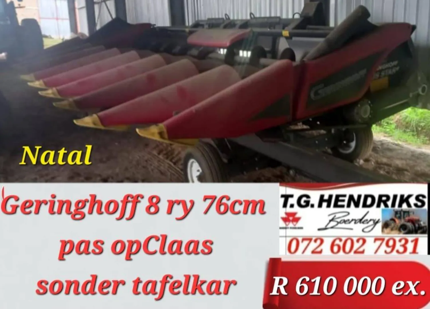 Geringhoff 8 ry / 76cm | T.G. Hendriks
