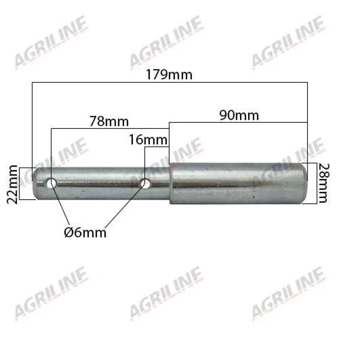 4099,Dual Category Lower Link Implement Mounting Pin (Cat. 1/2) | Agriline Products