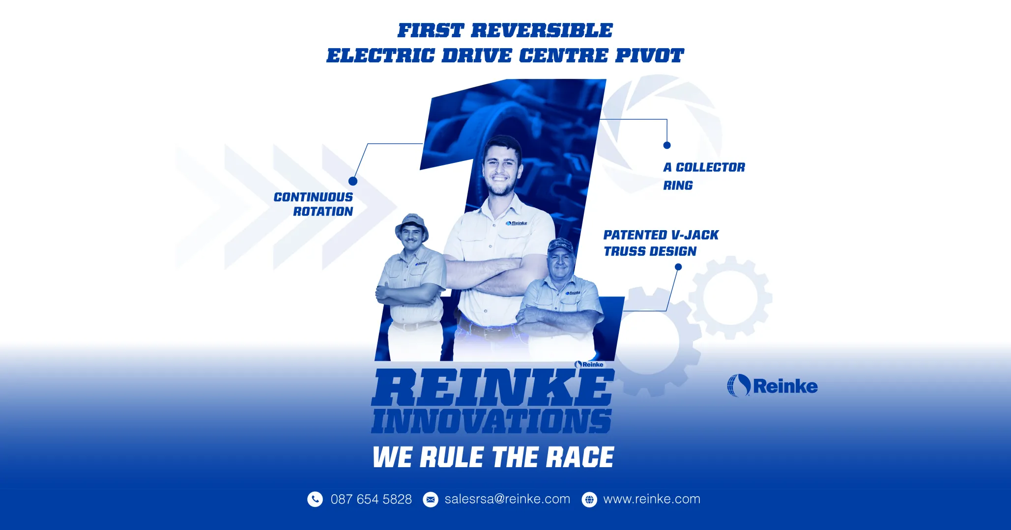 First reversible electric drive centre pivot | Reinke