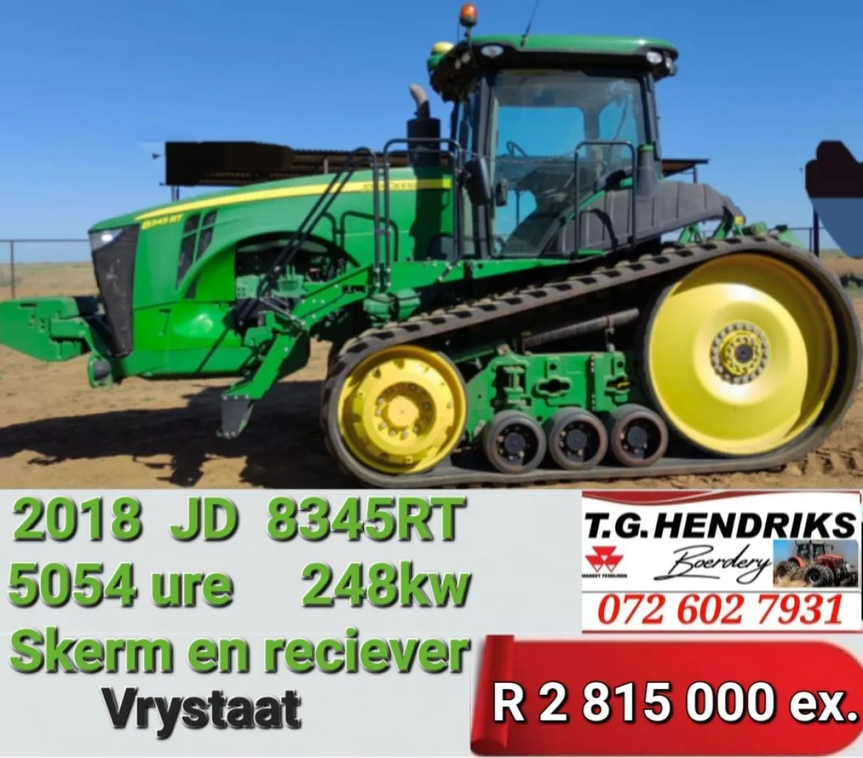 2018 John Deere 8345RT | T.G Hendriks boerdery