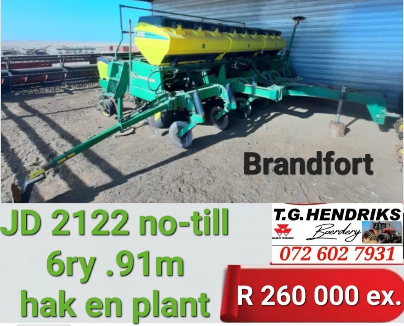 John Deere 2122 no-till | T.G Hendriks boerdery