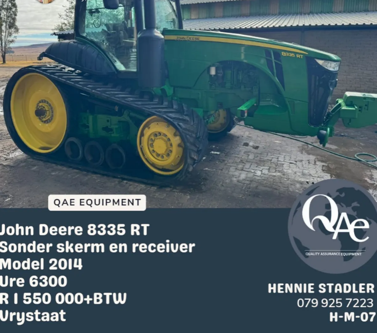 John Deere 8335 RT sonder skerm |  QAC Equipment