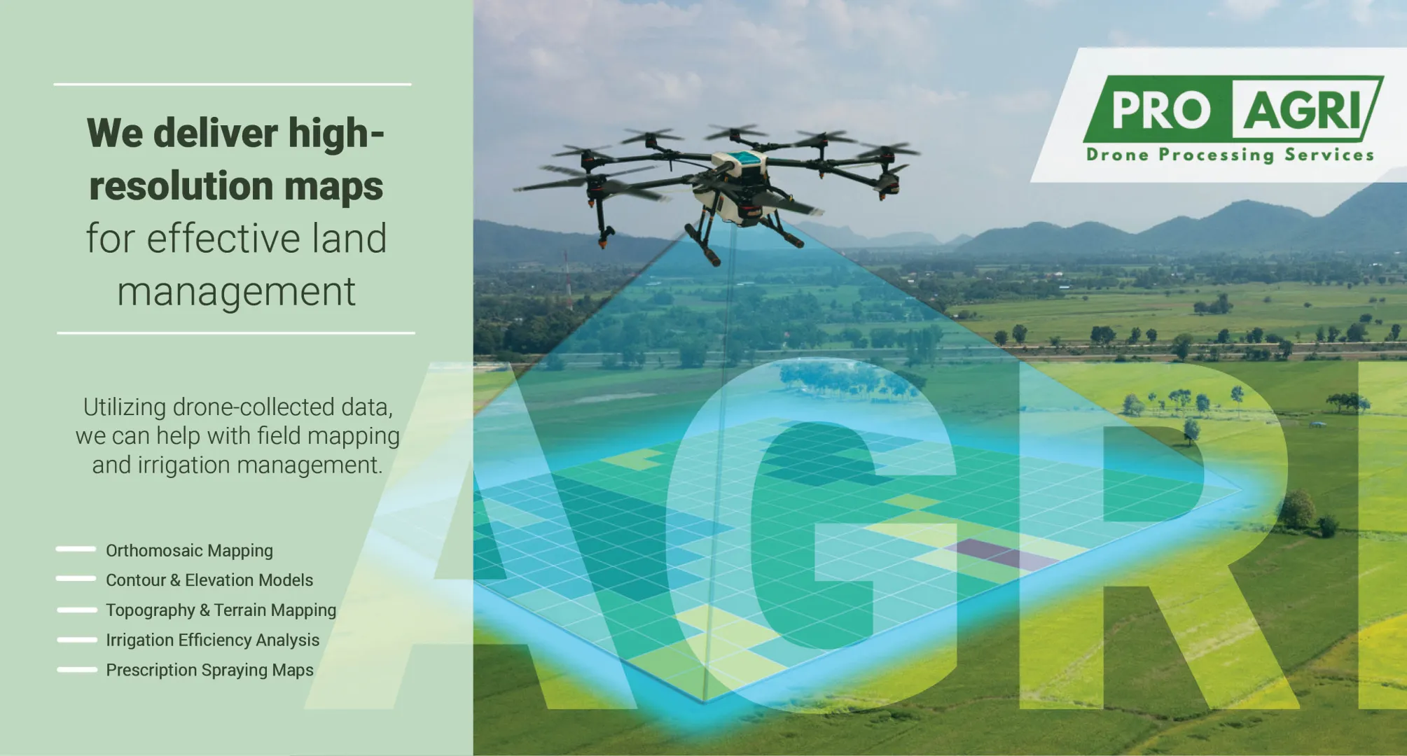 We deliver high-resolution maps for effective land management | Pro-Agri Drone Processing Services