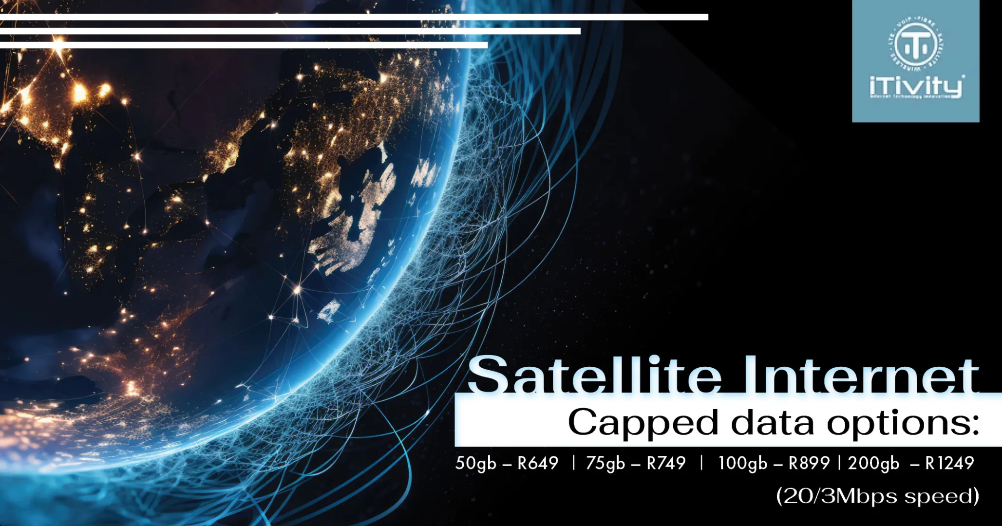 Satellite internet | Capped data options available | iTivity