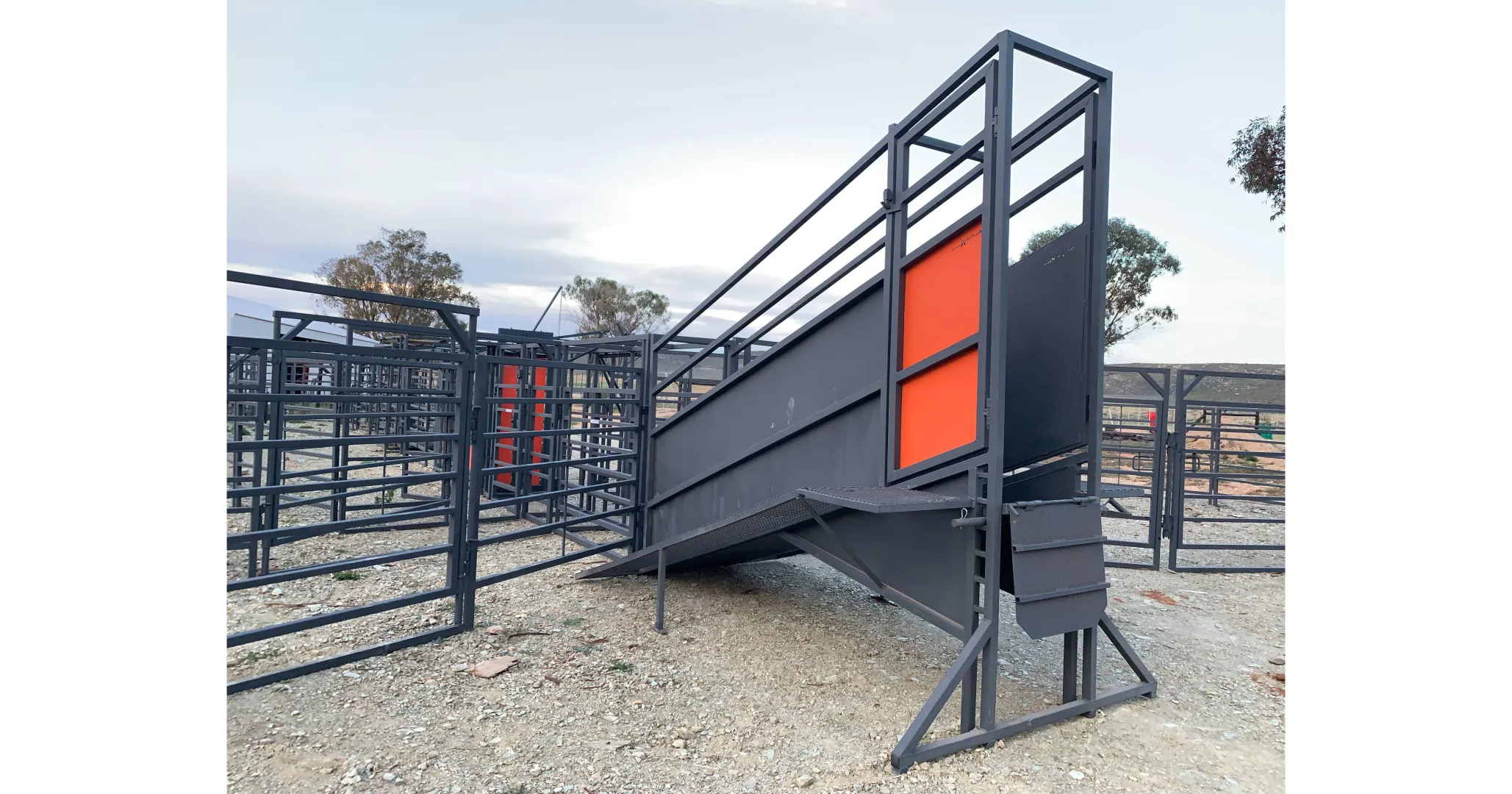 Static cattle loading ramp | Bees 4 m vasstaande laaibank | Algar