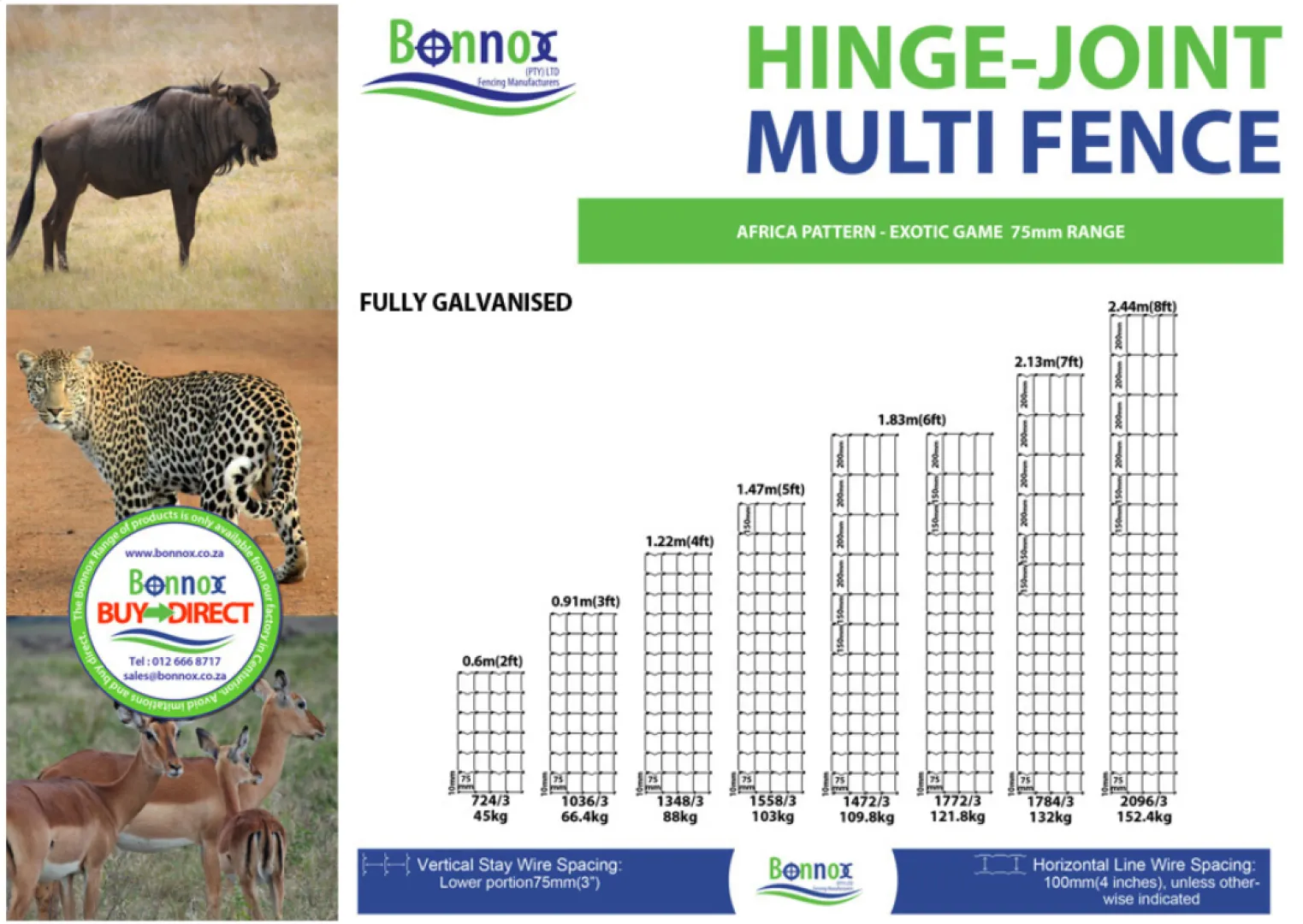 Bonnox® Hinge Joint 75mm fencing range | Bonnox Pty Ltd