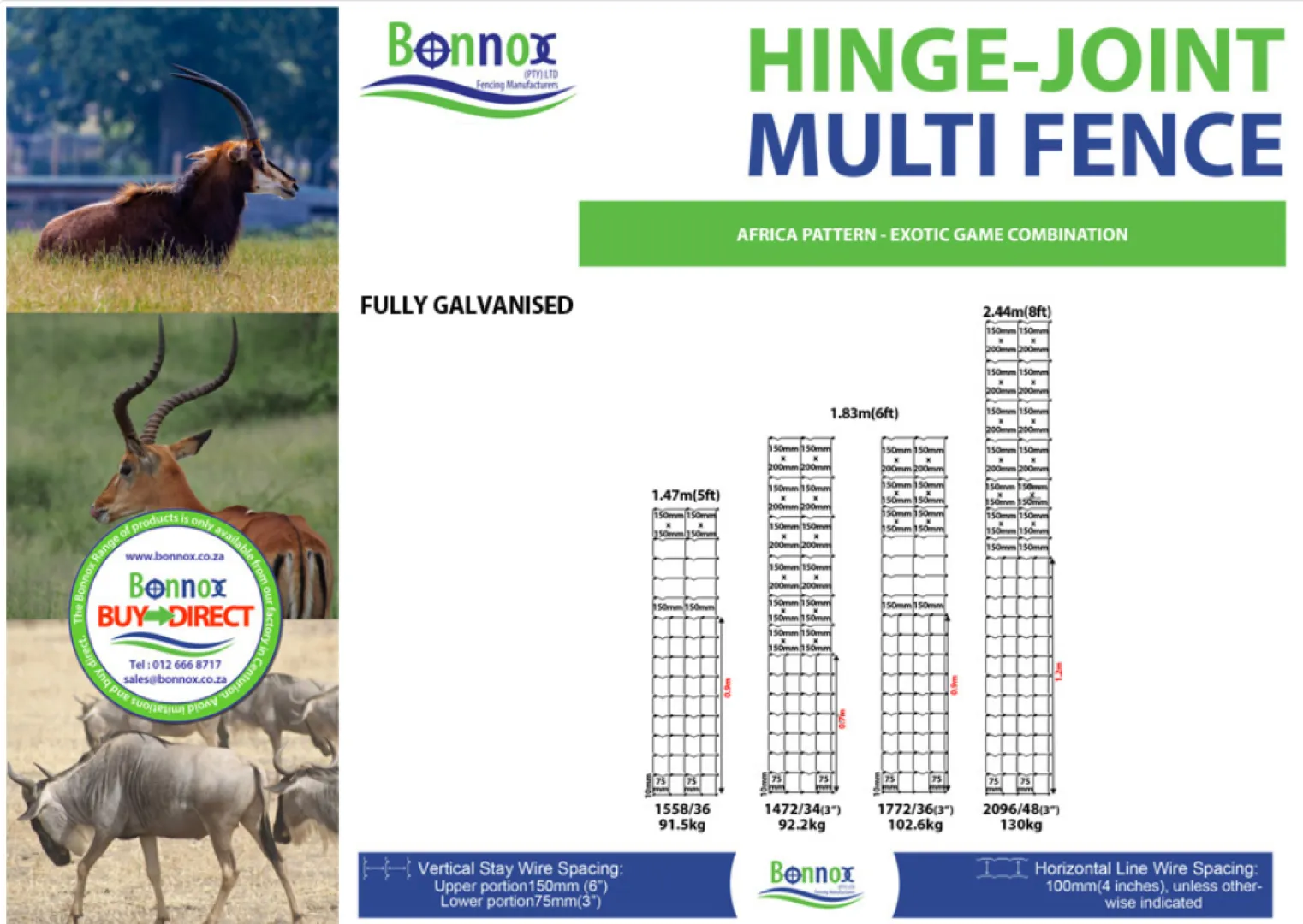 Bonnox® Hinge Joint Combination Fencing Range | Bonnox Pty Ltd