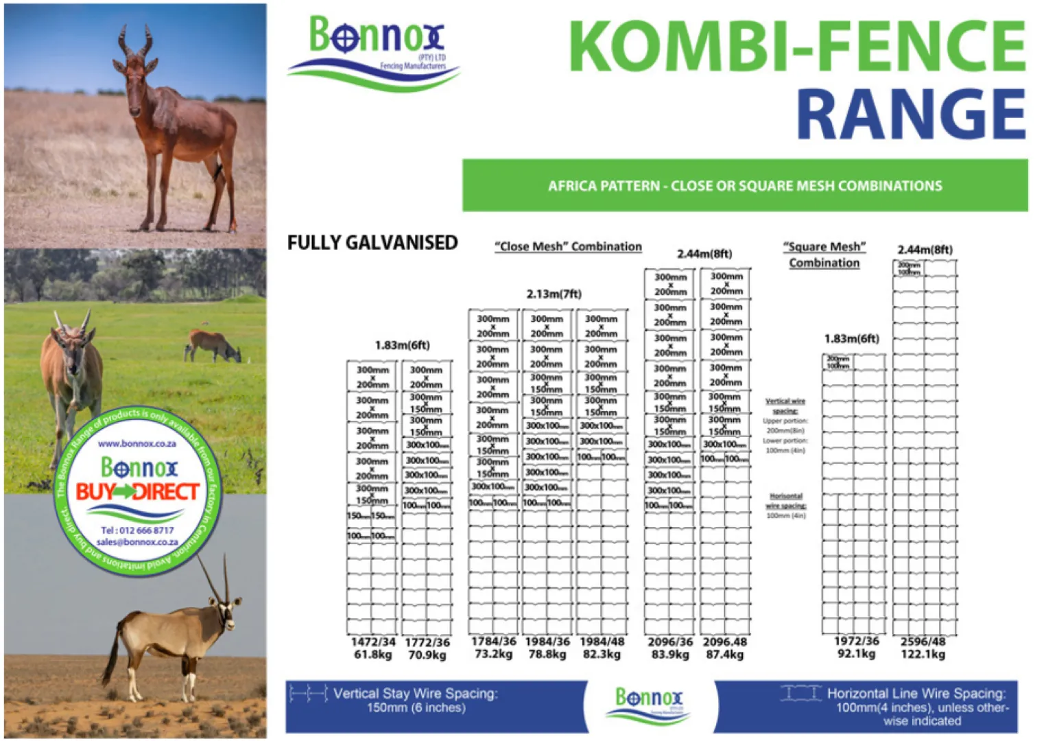Bonnox® Kombi fence range | Bonnox Pty Ltd