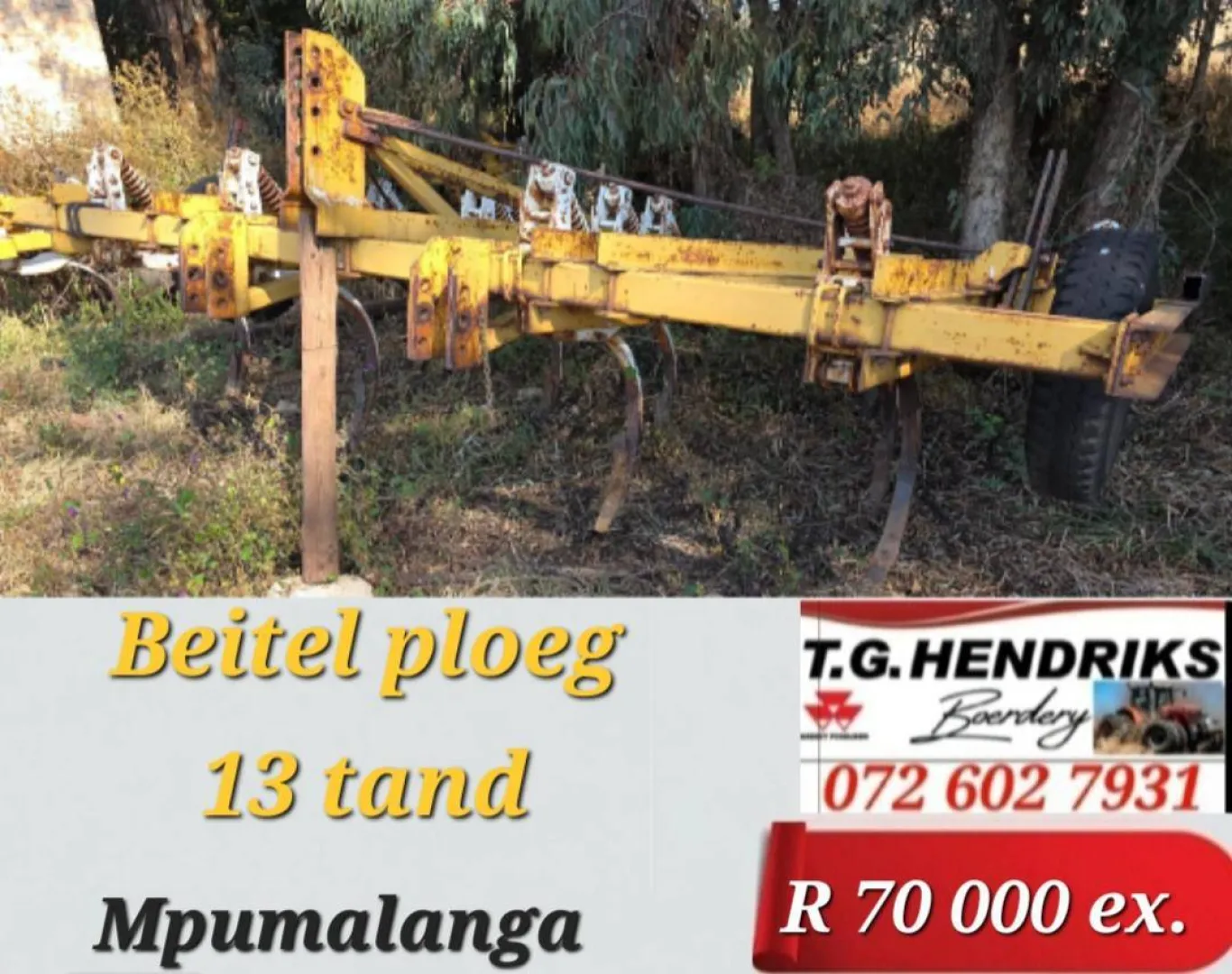 Beitel ploeg 13 tand | T.G. Hendriks