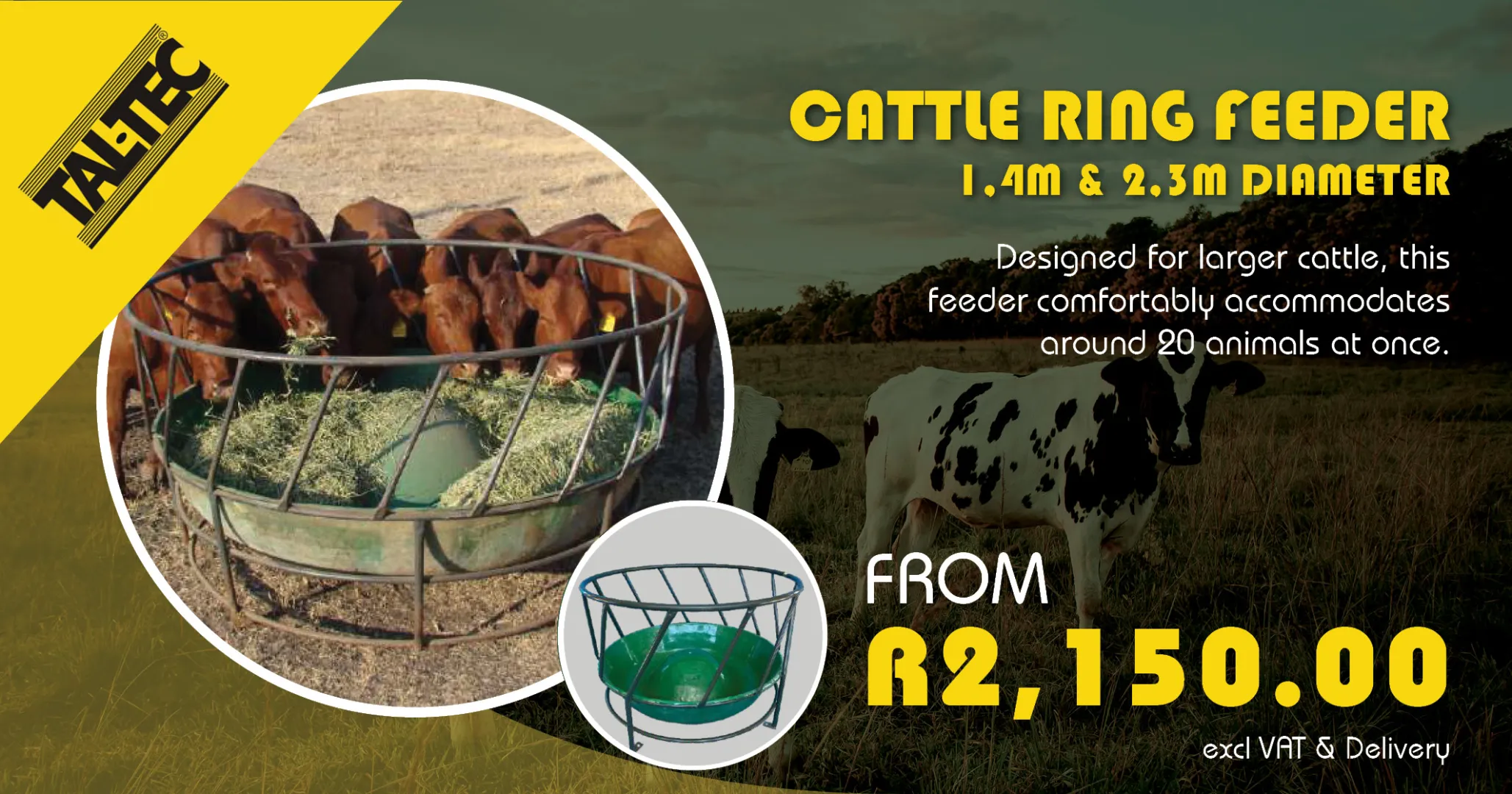 Cattle Ring feeders | 1,4 m &amp; 2,3 m diameter | Tal-Tec