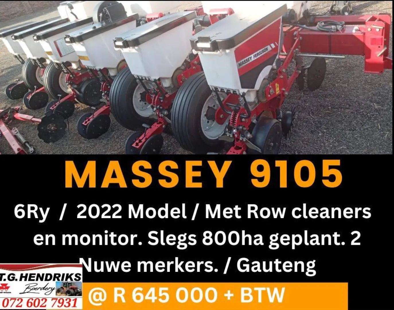 Massey 9105 6Ry 2022 model | T.G. Hendriks