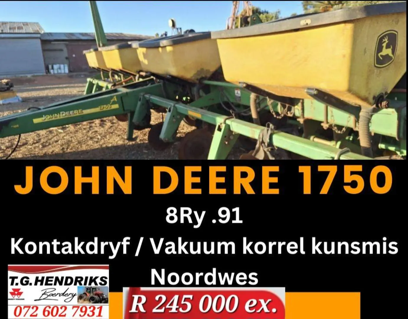 John Deere 1750 8Ry. 91 | T.G. Hendriks