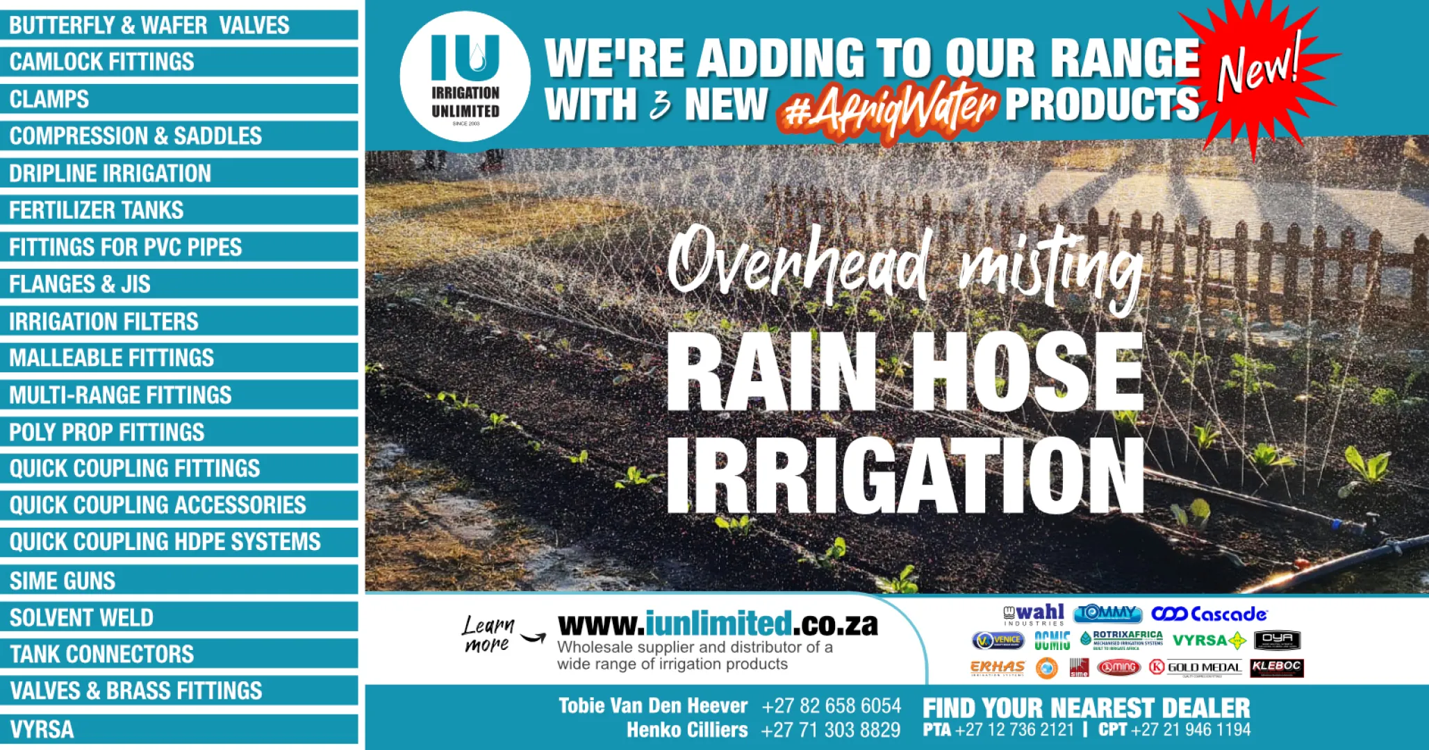 Overhead misting rain hose irrigation | Irrigation Unlimited