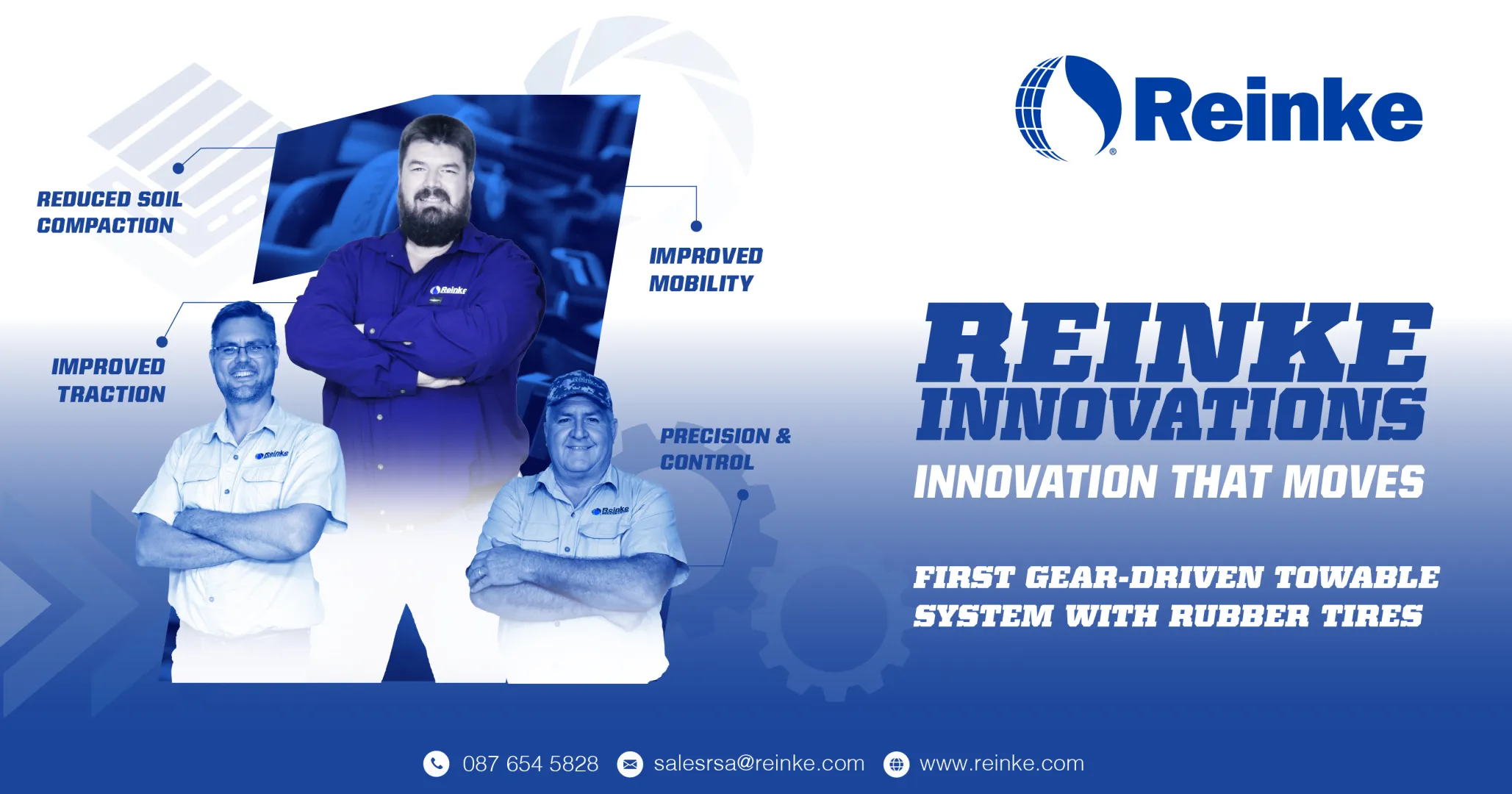 Reinke leads the way with the gear-driven towable irrigation system fitted with rubber tires