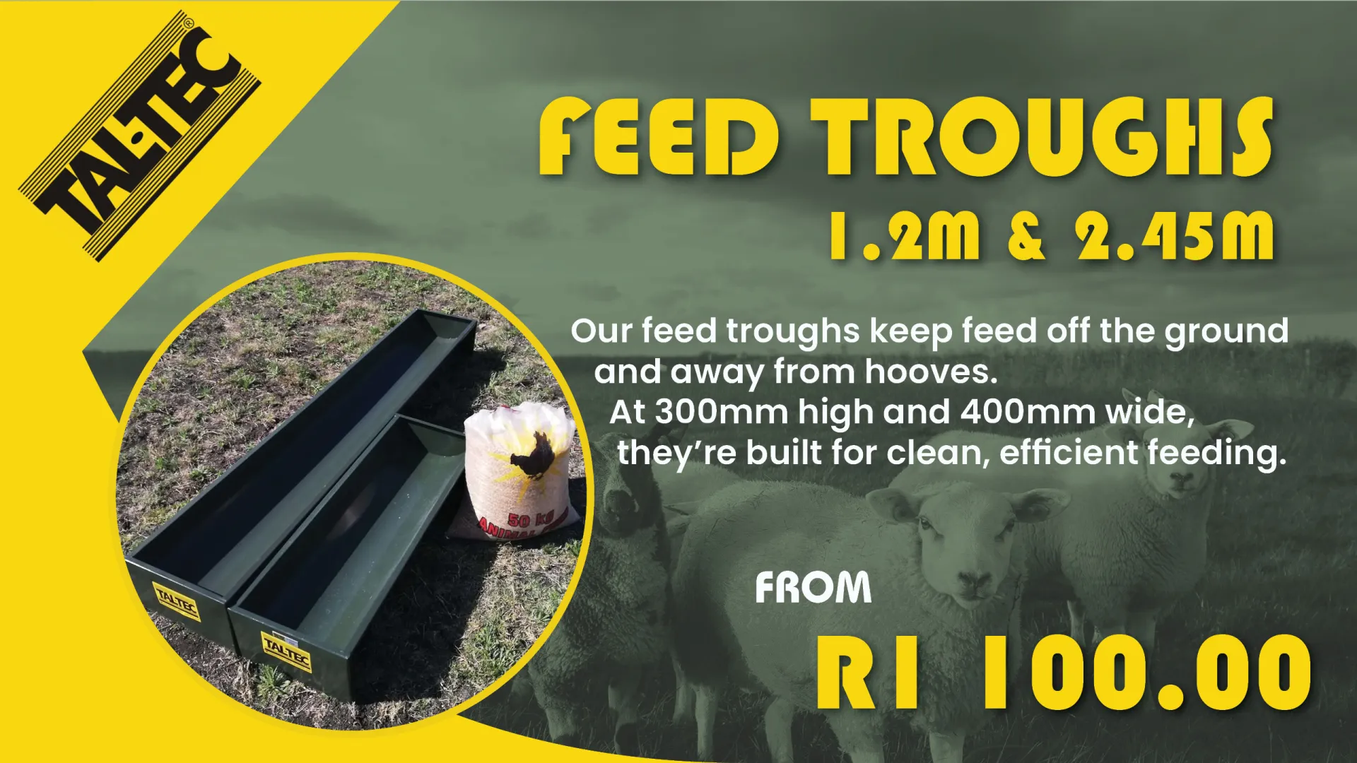 Durable Feed Troughs | Clean, Efficient Feeding for Livestock | Tal-Tec