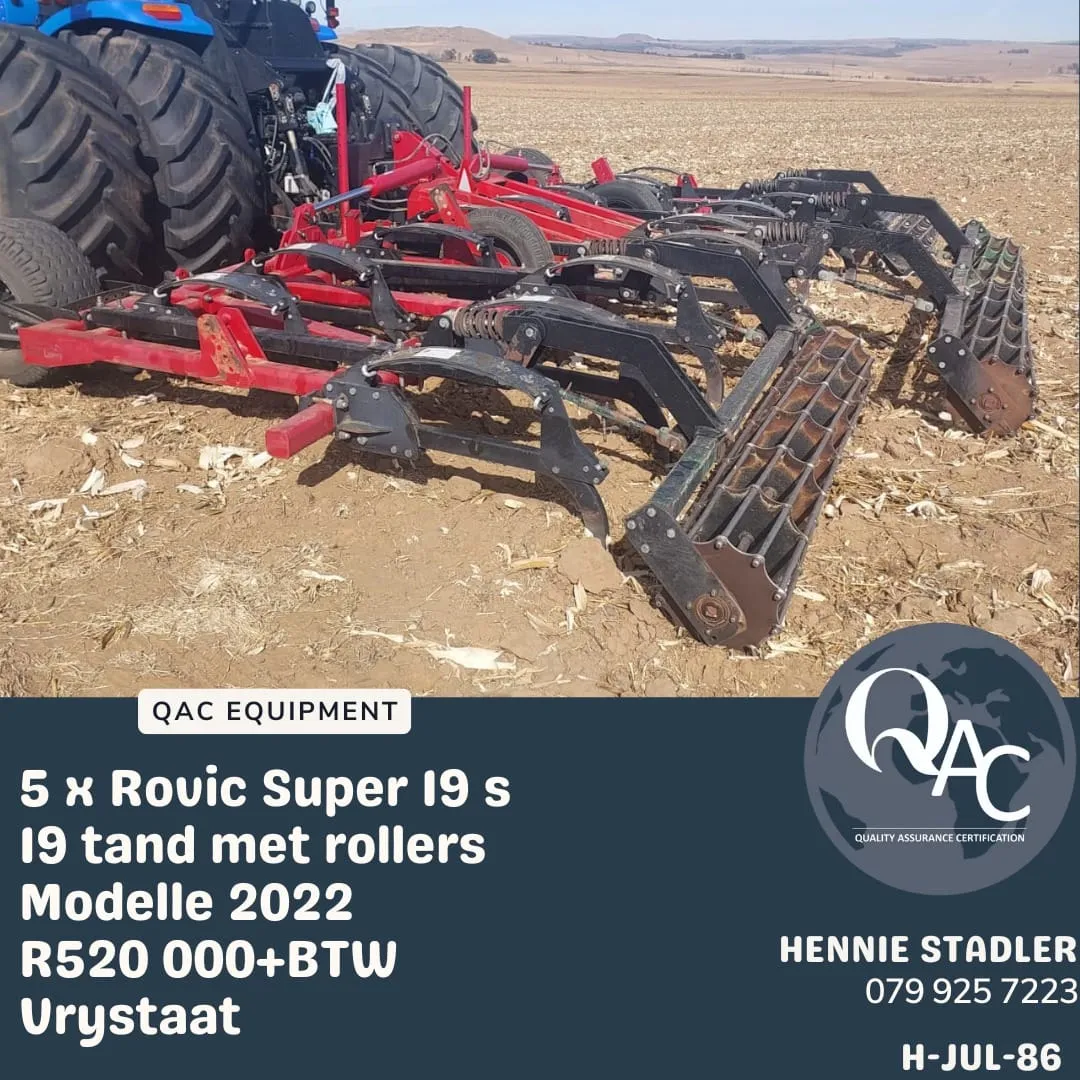 5 x Rovic Super 19 tand met rollers | QAC Equipment