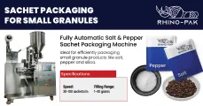 Fully automatic salt & pepper sachet packaging machine | Rhino-pak
