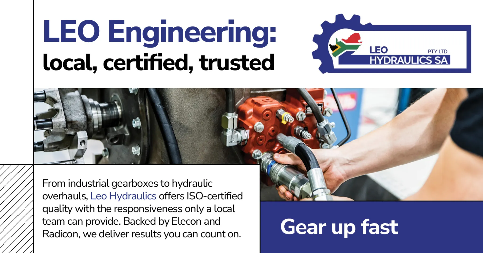 LEO Engineering: local, certified, trusted | Gear up fast | LEO Hydraulics