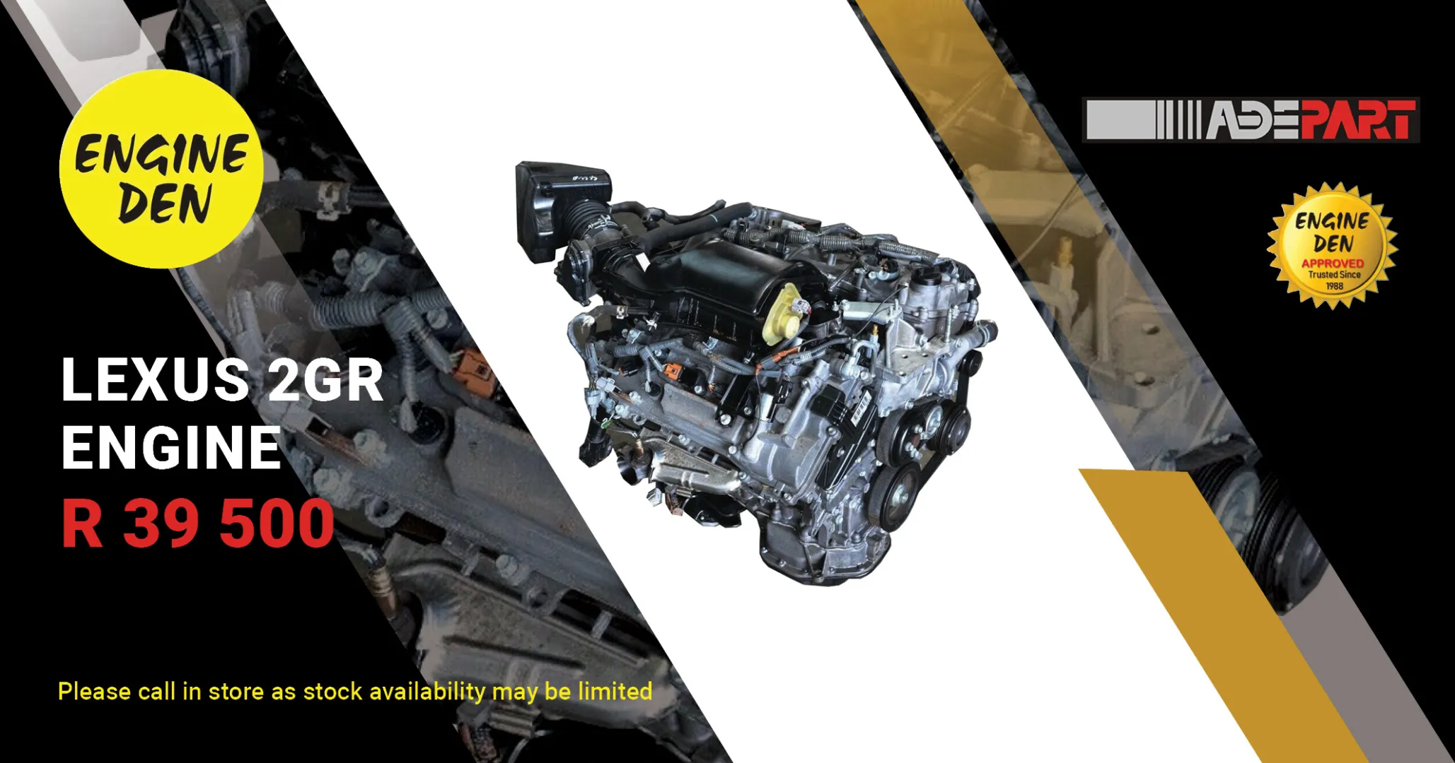 Lexus 2GR Engine (2004, Petrol, 3,5L, V6, DOHC 24V, 260-300 HP) | Engine Den
