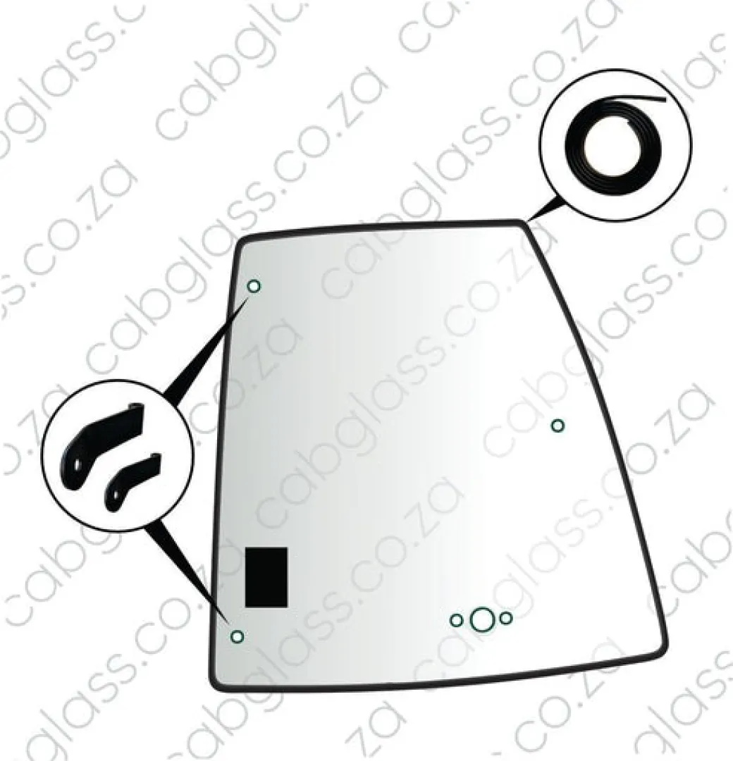 DOOR UPPER RH (no-door) Conversion Kit | CAT TLB E-SER (416E - 450E) BACKHOE | Cabglass