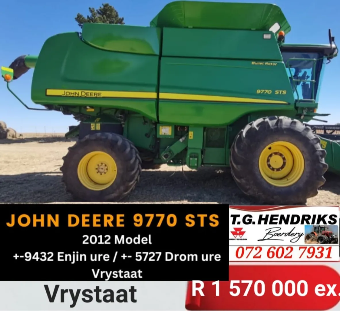 9770 STS John Deere | T.G Hendriks boerdery