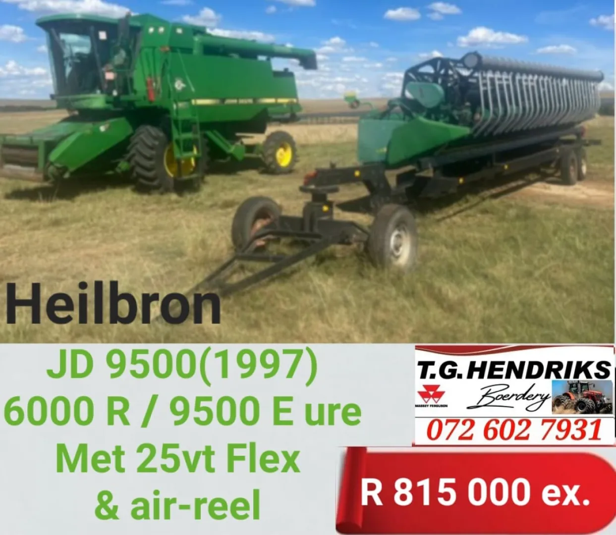 John Deere 9500 1997 | T.G Hendriks boerdery