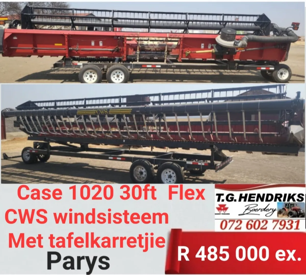 Case 1020 30ft Flex | T.G Hendriks boerdery