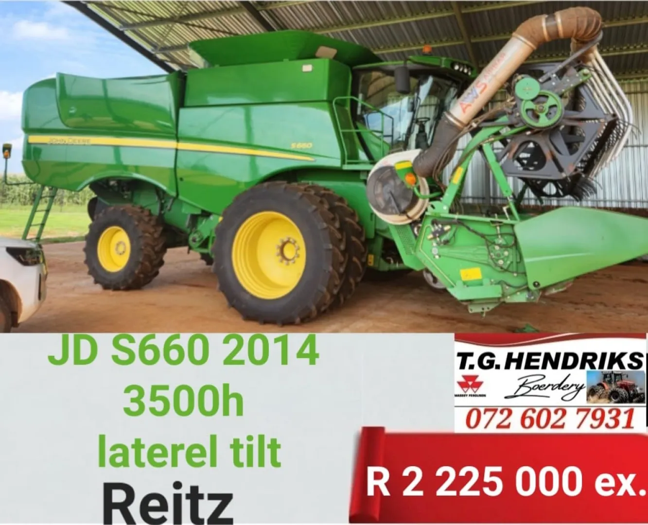 John Deere S669 2014 | T.G Hendriks boerdery