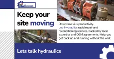 Keep your site moving | Lets talk hydraulics | LEO Hydraulics