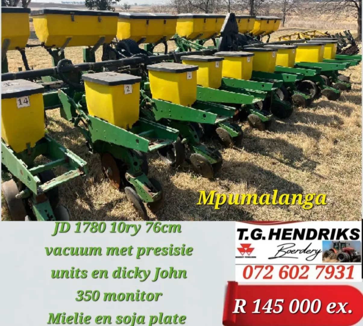 John Deere 1780 10ry 76cm vacuum | T.G. Hendriks