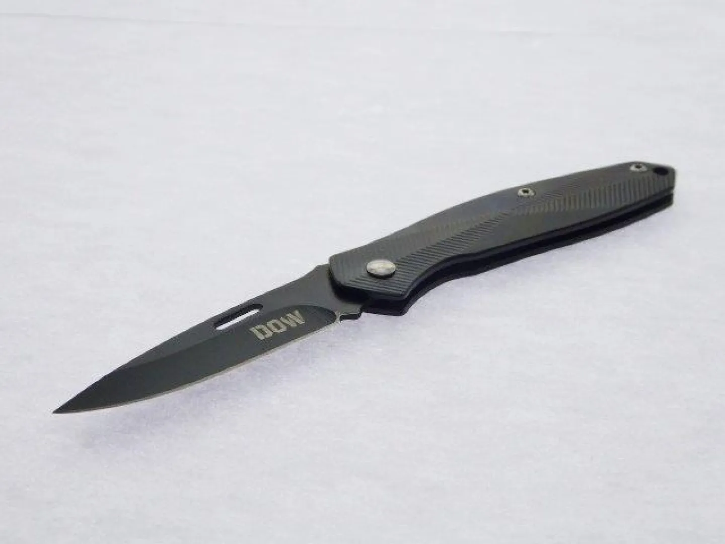 DOW. Black Handle, Black Blade Folder (K4468B) | Outdoor Innovation