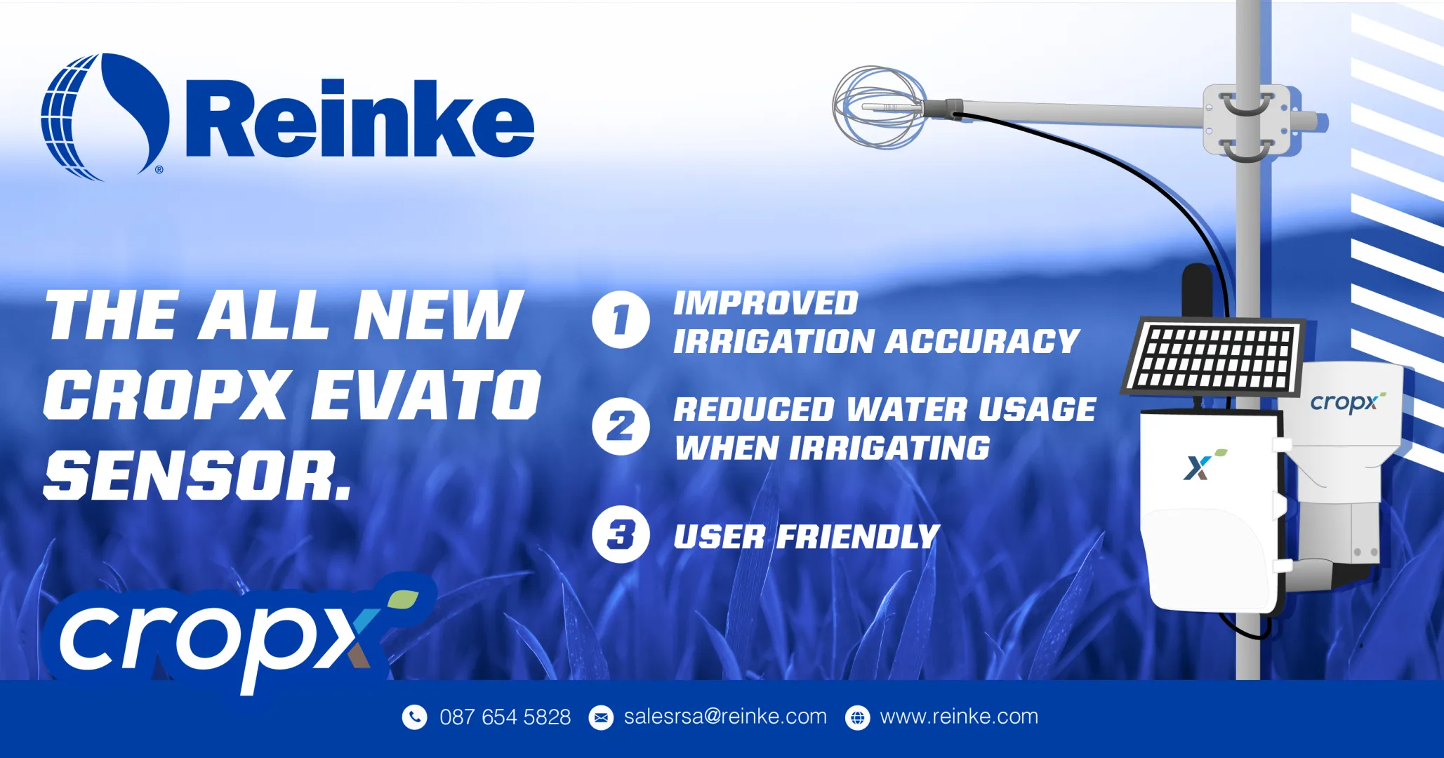 Improve irrigation efficiency with the Crop X Evato sensor from Reinke