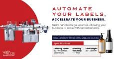Fully Automatic Round Bottle Labelling Machine | Rhino-pak