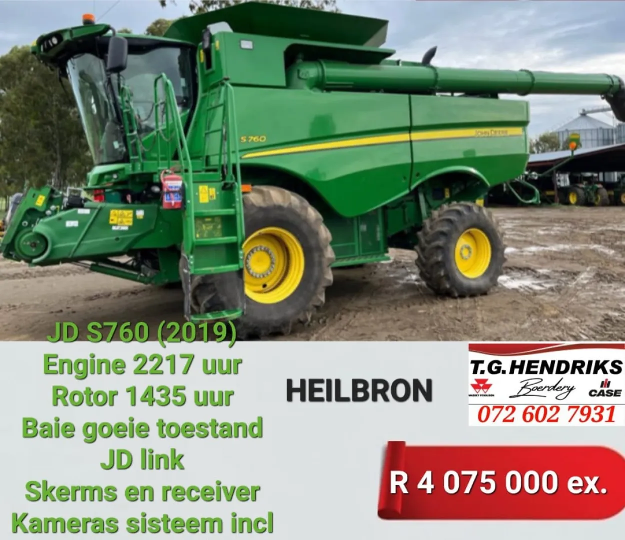 2019 John Deere S760 | T.G Hendriks boerdery