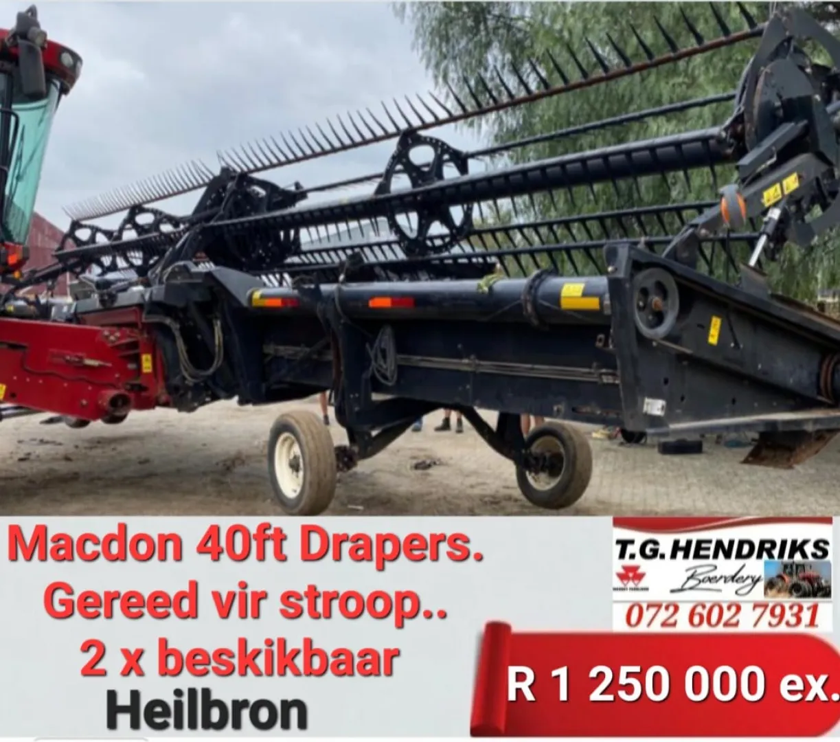 Macdon 40 ft draper | T.G Hendriks boerdery