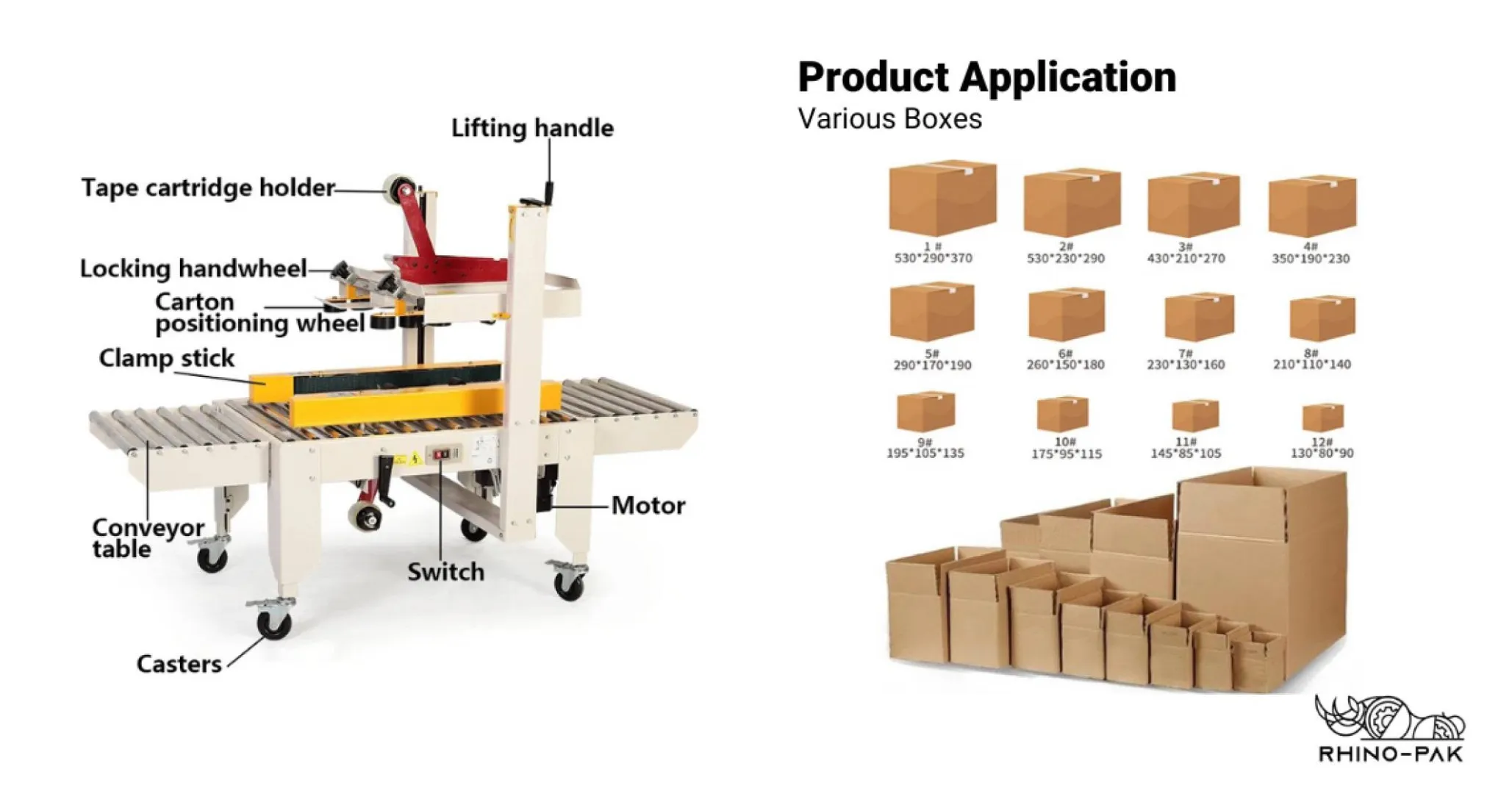 Semi-Automatic Box Sealing Machine | Rhino-pak