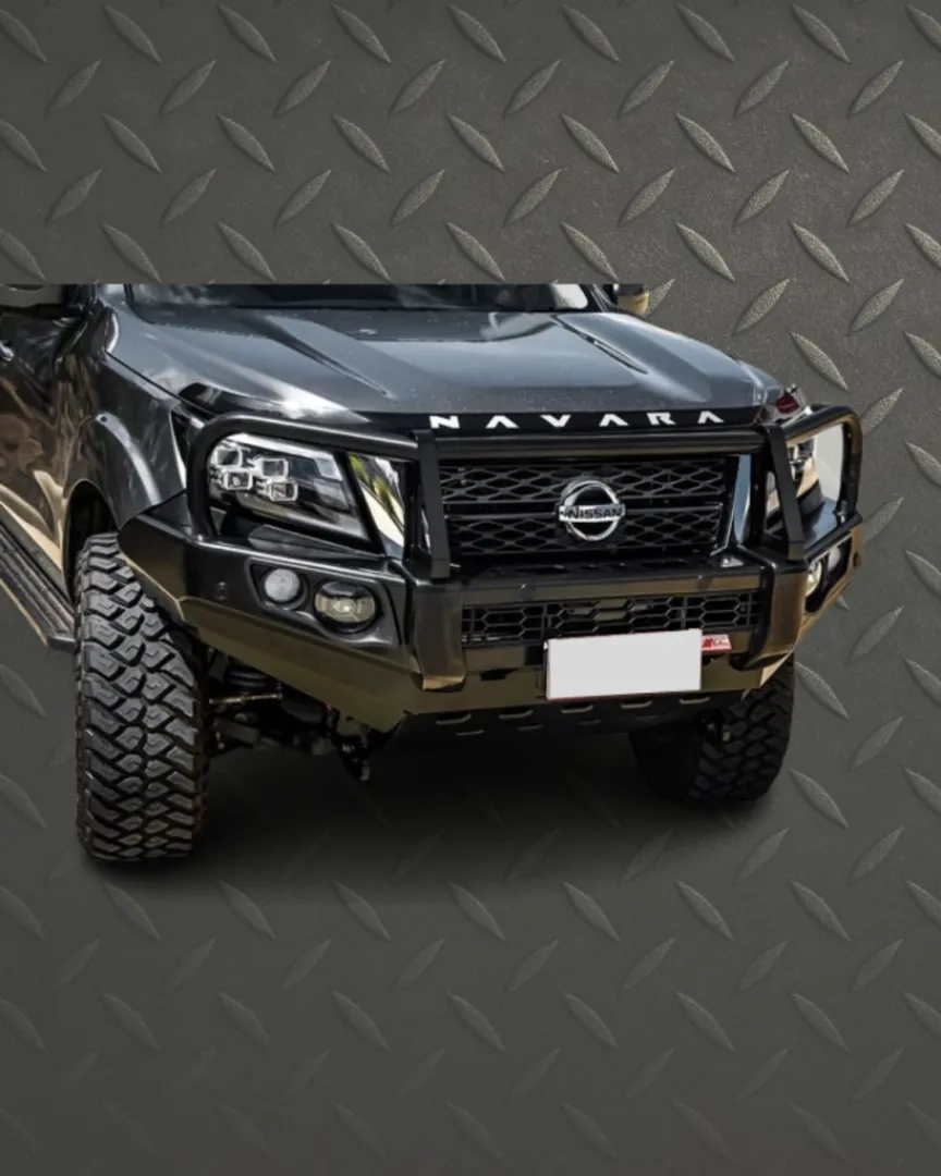 NISSAN NAVARA D23 NEW MODEL 2021+: POST TYPE FRONT BUMPER REPLACEMENT BULLBAR | Winch-In