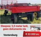Sleepwa 5,5 meter lank | T.G Hendriks boerdery