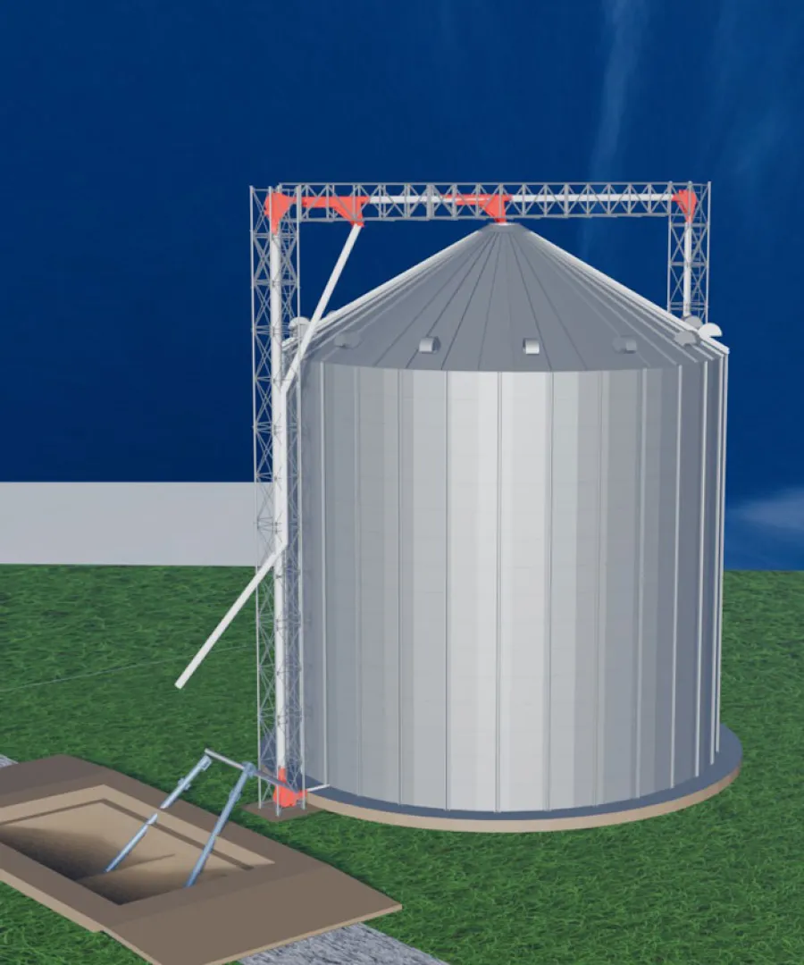 1 x Grain silo with Grainloop  Silo Sizes 500T | ABC Hansen Africa