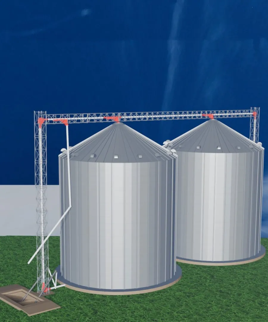2 x Grain Silo with Grainloop Silo Sizes 1000T | ABC Hansen Africa