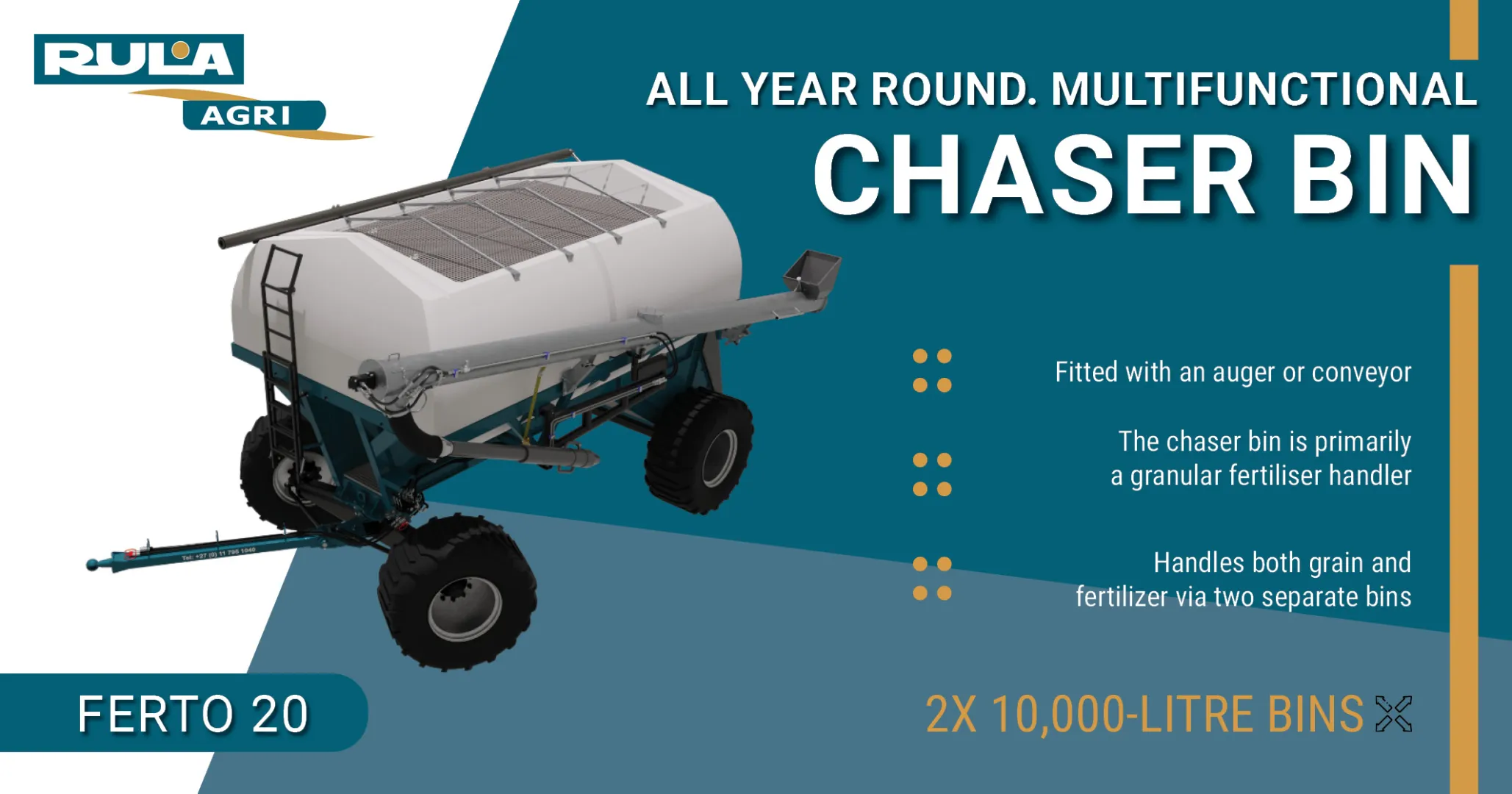 Ferto 20 Large Capacity Chaser Bin | Rula Agri