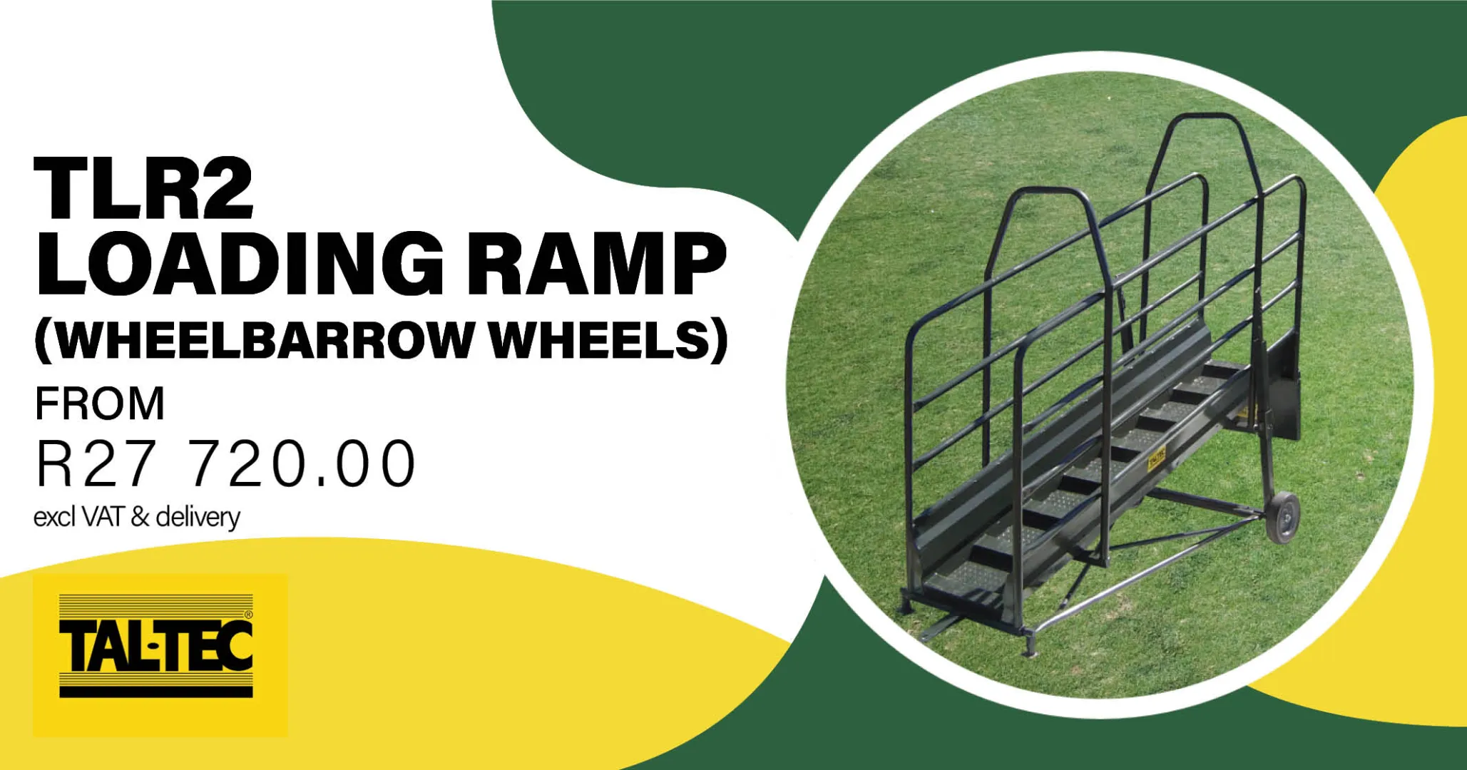 TLR2 Cattle Loading Ramp (Wheelbarrow Wheels) | Tal-Tec