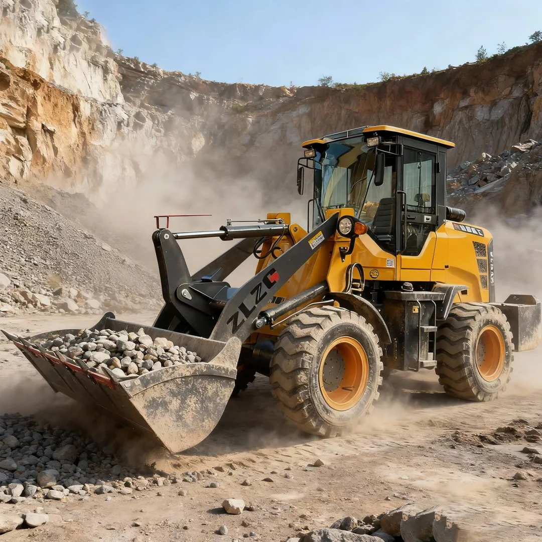 Mini Concrete Mixer Bucket Front End Diesel Loader Wheeled Loader