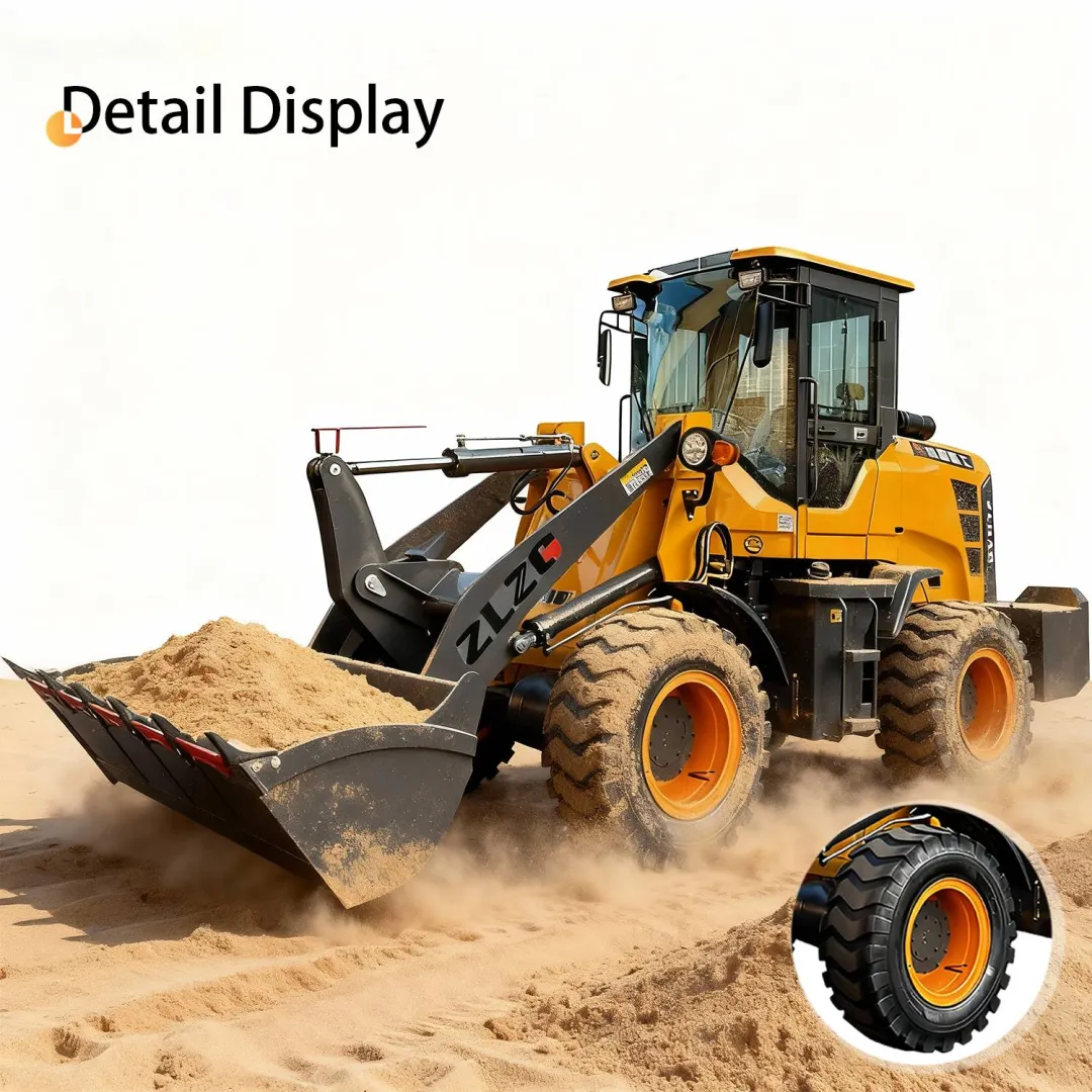 Mini Concrete Mixer Bucket Front End Diesel Loader Wheeled Loader