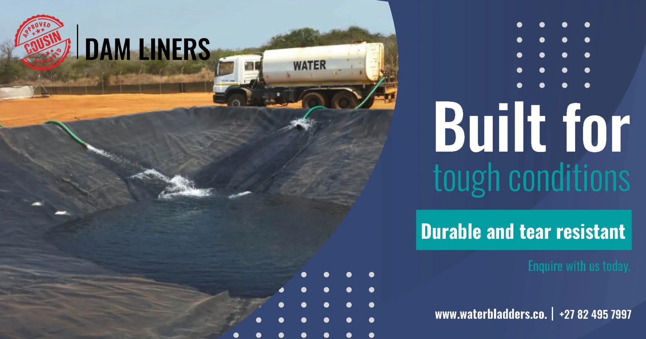Custom PVC &amp; HDPE dam liners | Built for tough conditions | Water Bladders