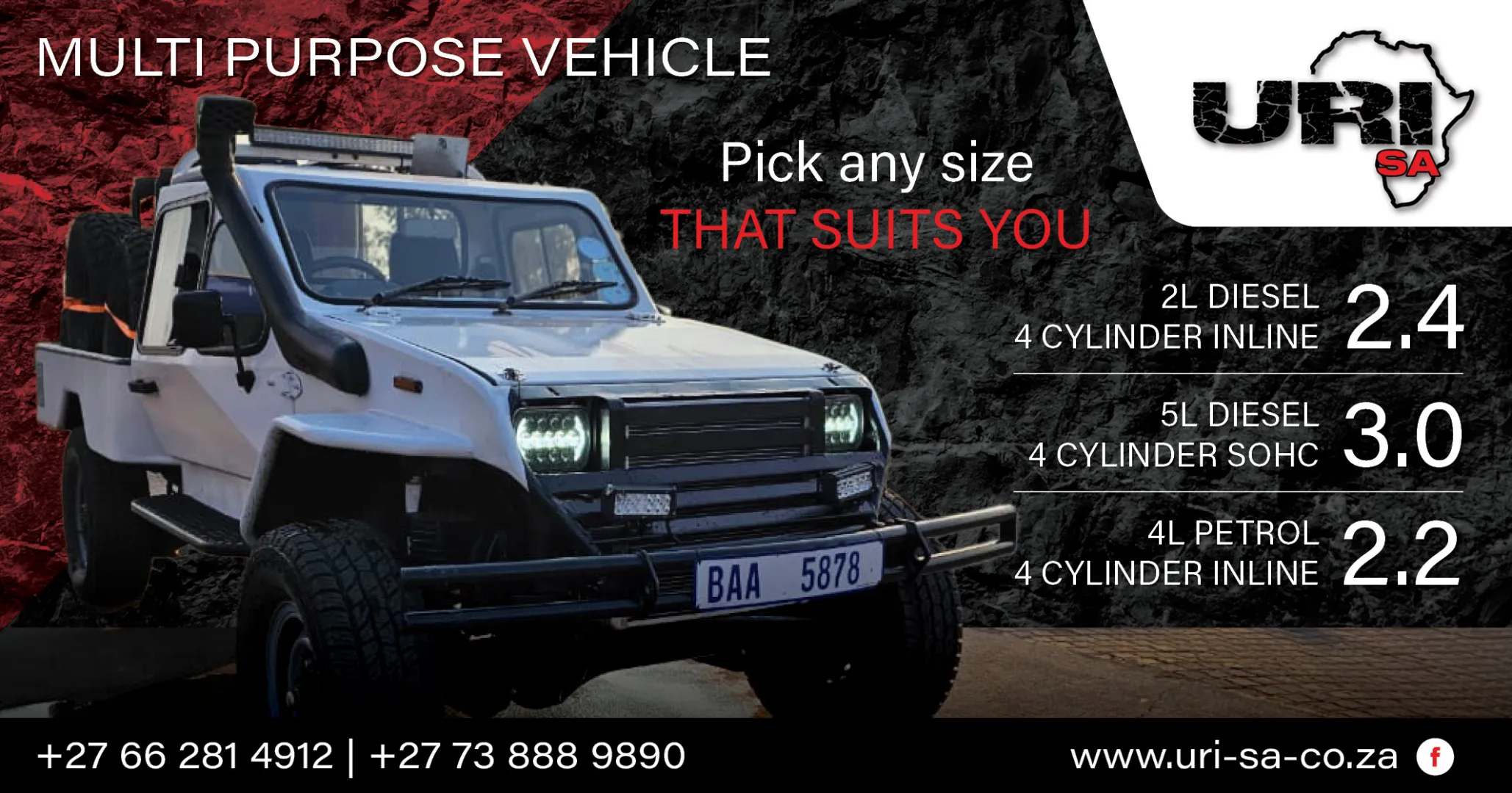 Multi Purpose Vehicles | Pick any size that suits you | URI - SA Pty Ltd